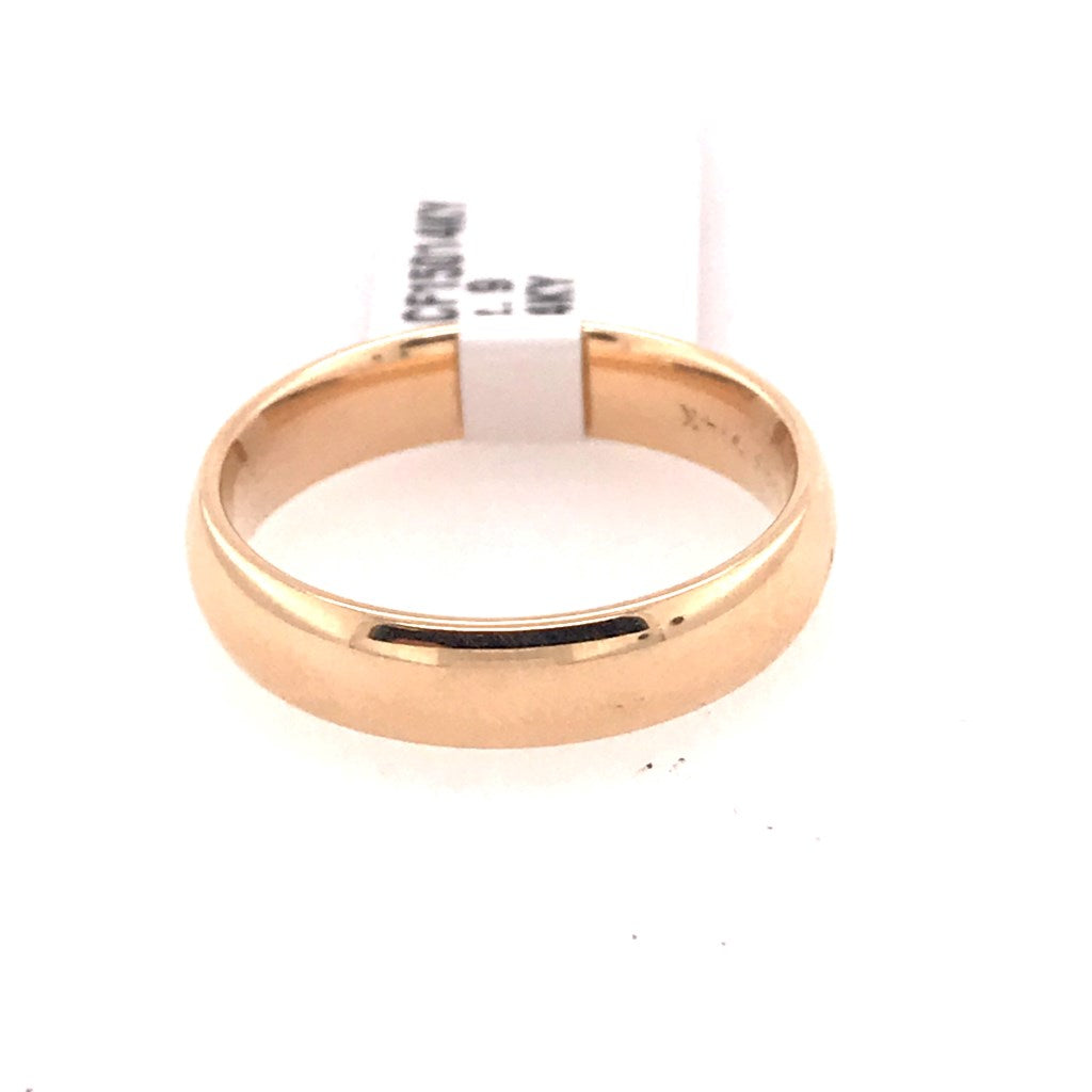 Benchmark Yellow Gold Comfort Fit Wedding Band