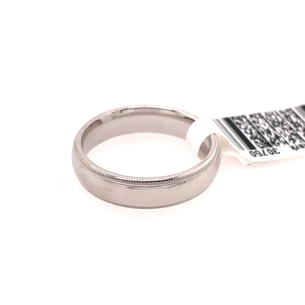 Bm 5Mm Sz 11 14Ktwg Benchmark Comfort Fit Wedding Band With Milgrain Edging