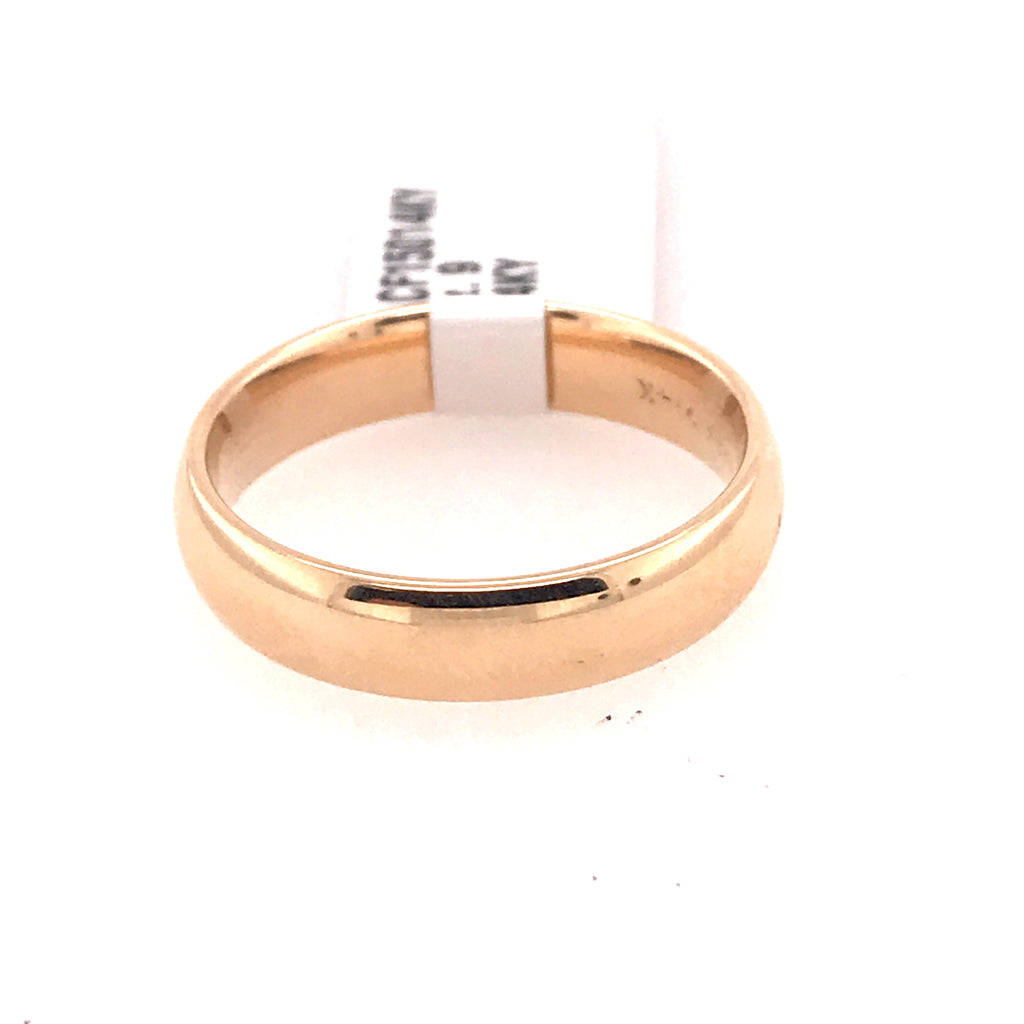 Benchmark Yellow Gold Comfort Fit Wedding Band Size 9