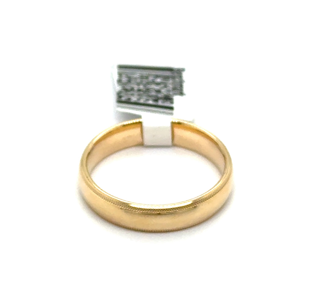 Bm 5Mm Sz 10 14Ktyg Benchmark Comfort Fit Wedding Band With Milgrain Edging