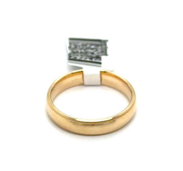 Bm 5Mm Sz 10 14Ktyg Benchmark Comfort Fit Wedding Band With Milgrain Edging