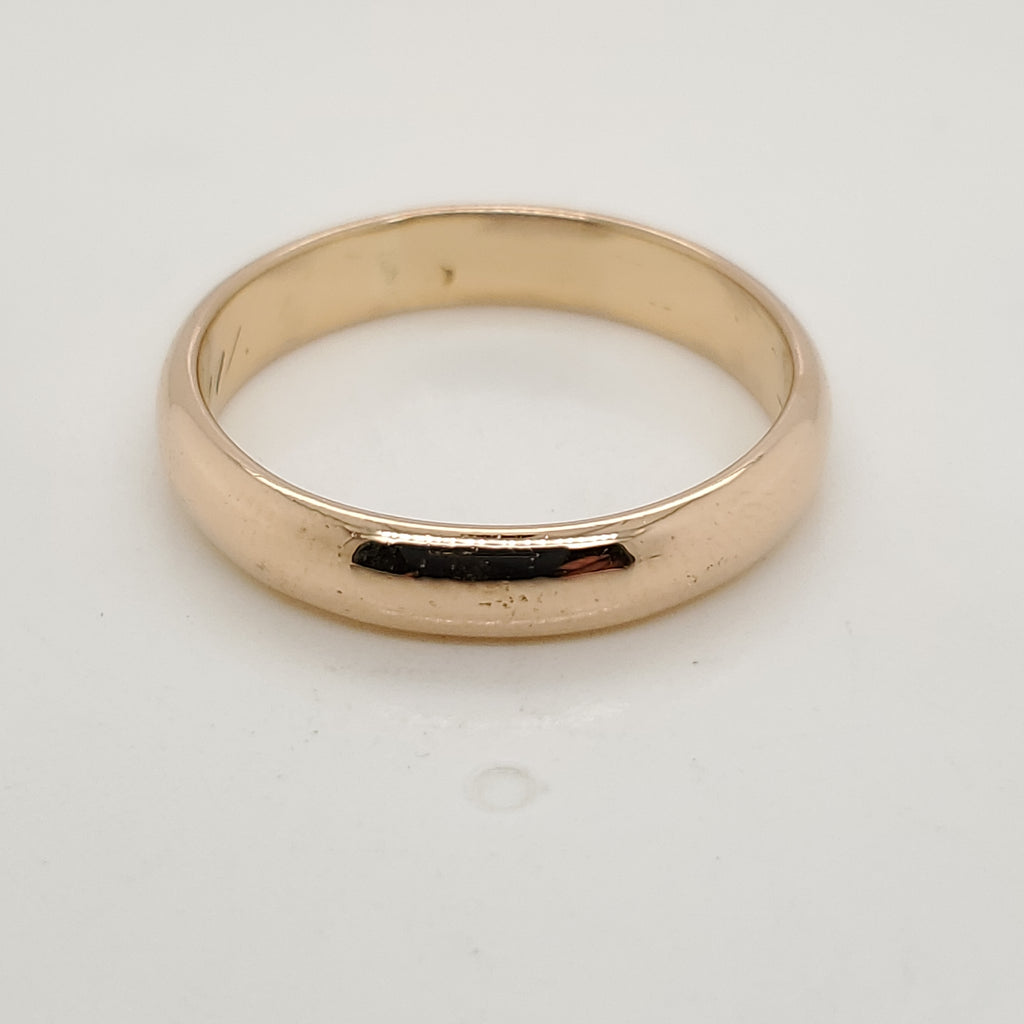 Vintage Mens 18kt Yellow Gold Woven Design Wedding Band