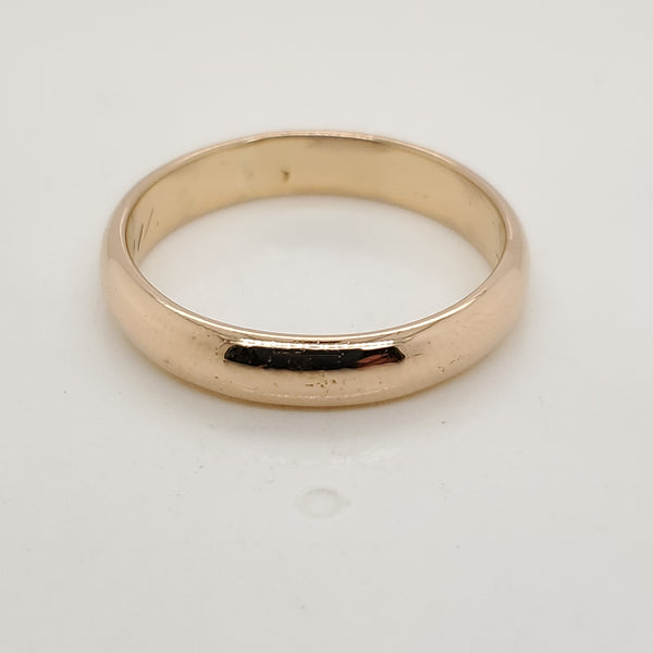 Vintage Mens 18kt Yellow Gold Woven Design Wedding Band