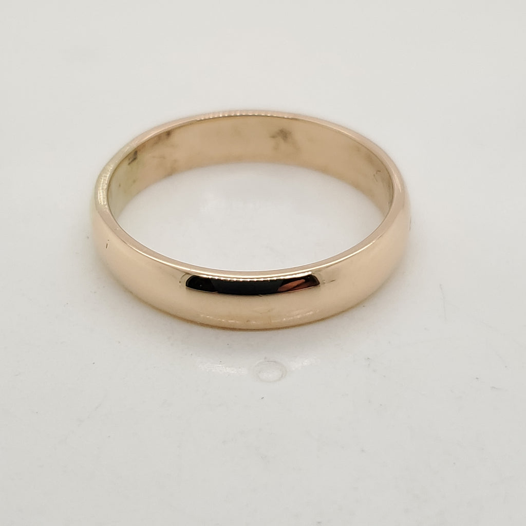 Vintage Mens 18kt Yellow Gold Woven Design Wedding Band