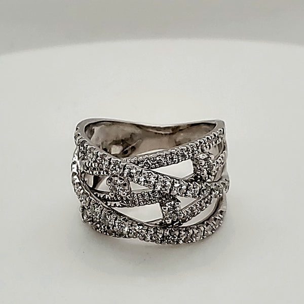 14kt White Gold 1.00 Carat Diamond Right Hand Ring