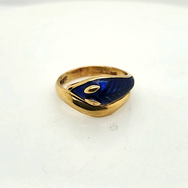 Vintage 18kt Yellow Gold Snake Ring