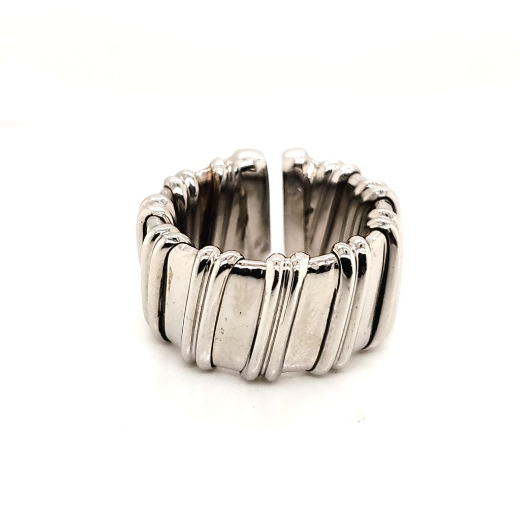 18kt White Gold Wide Ring