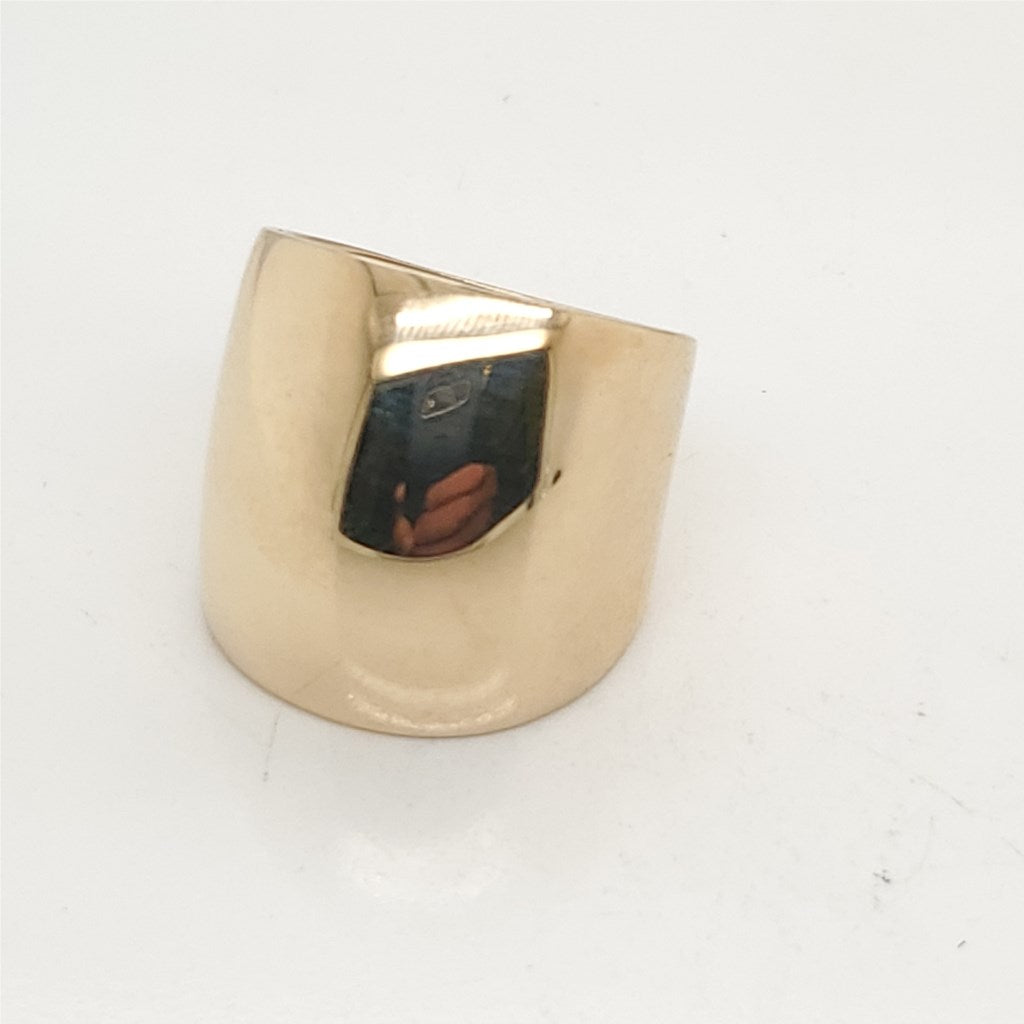 14kt Yellow Gold Wide Tapered Band