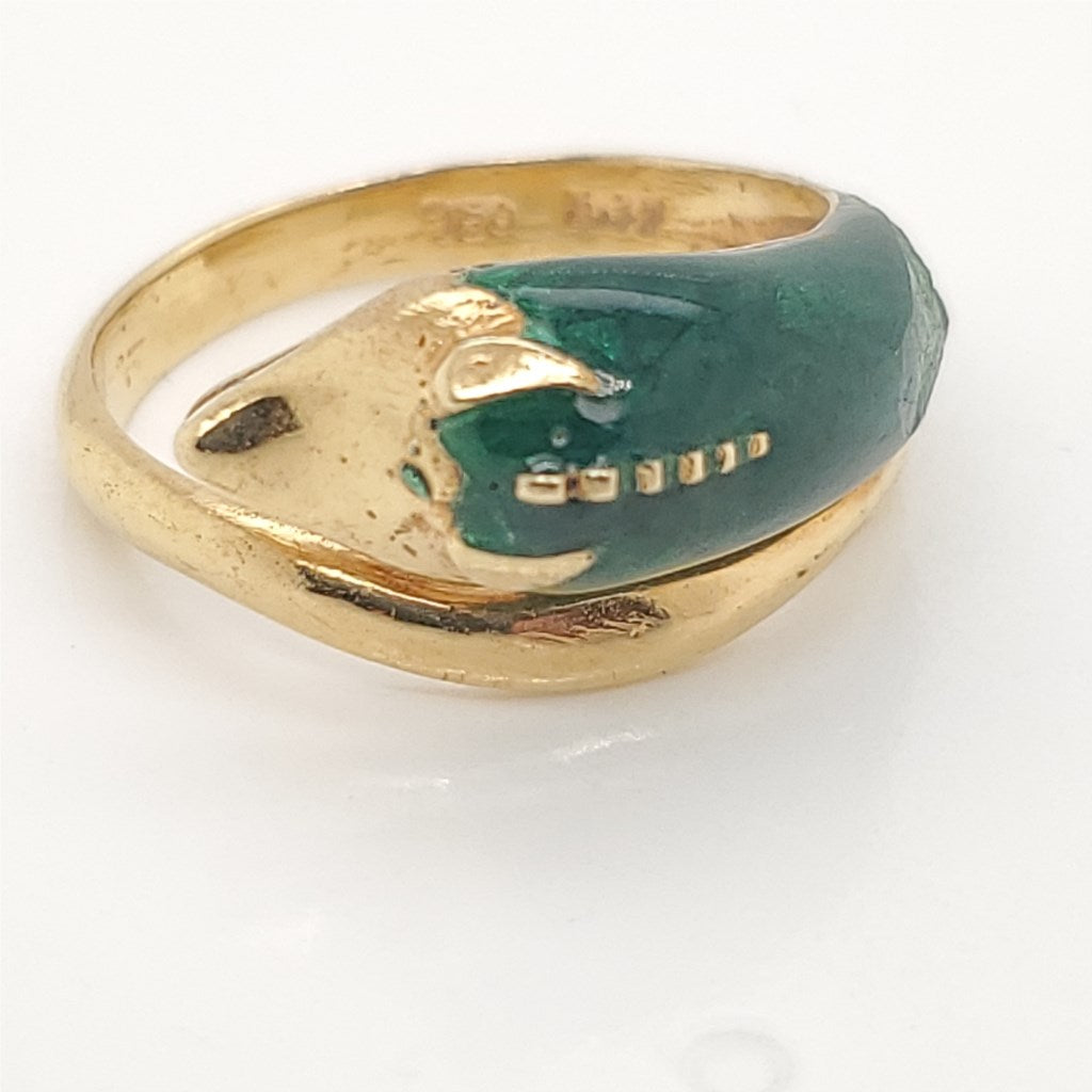 Vintage 18kt Yellow Gold Snake Ring