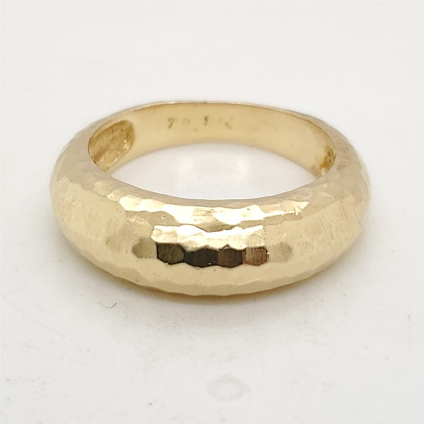 18kt Gold Hammered Band Style Ring