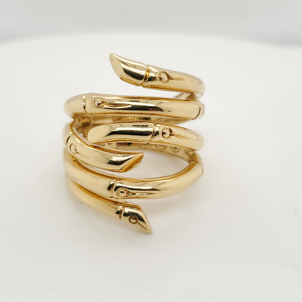 Pre - Owned John Hardy 18kt Yellow Gold Bamboo Ring