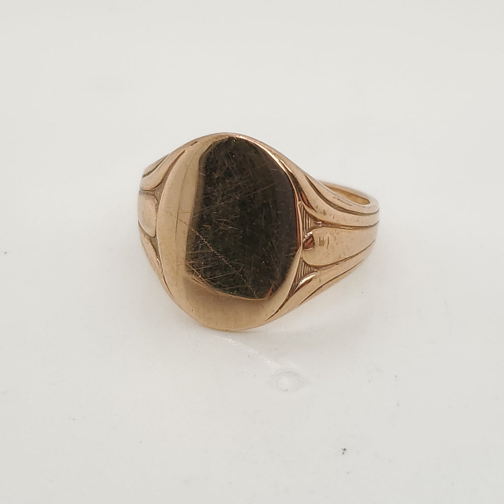 Antique Victorian 10kt Rose Gold Signet Ring