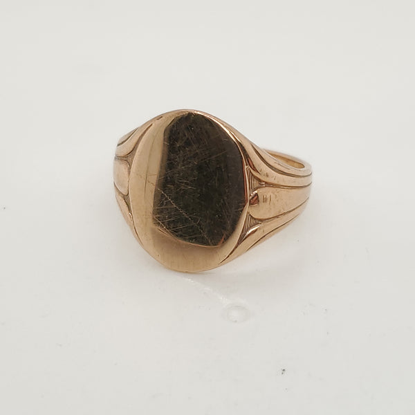 Antique Victorian 10kt Rose Gold Signet Ring