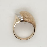 14kt Yellow and White Gold Modernist Ring