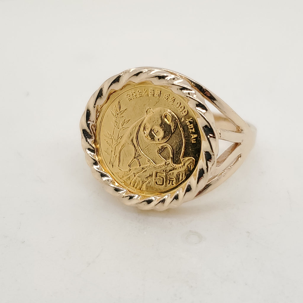 1/20 Ounce Panda Gold Coin Ring