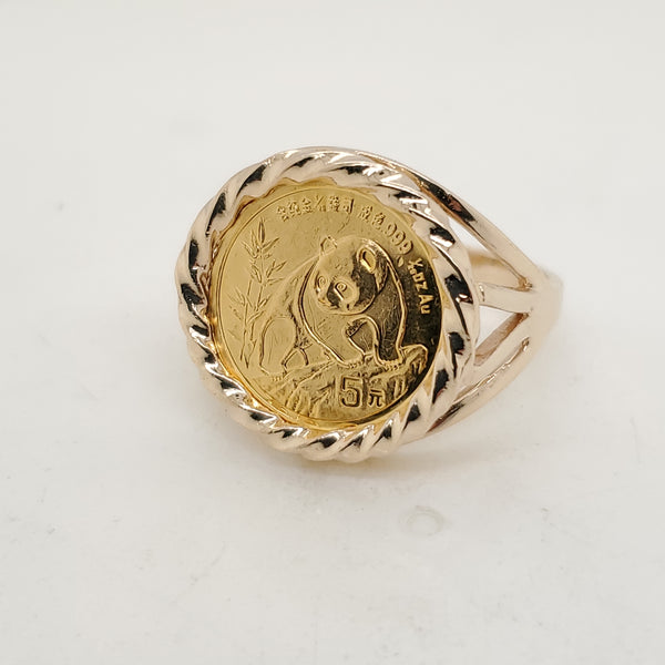 1/20 Ounce Panda Gold Coin Ring