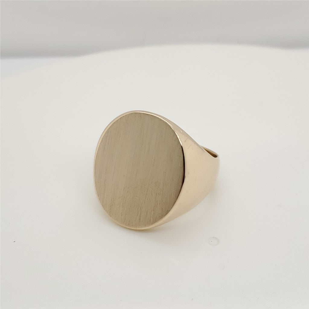 Mens 10kt Yellow Gold Signet Ring