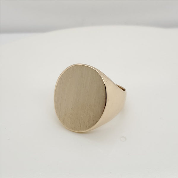 Mens 10kt Yellow Gold Signet Ring