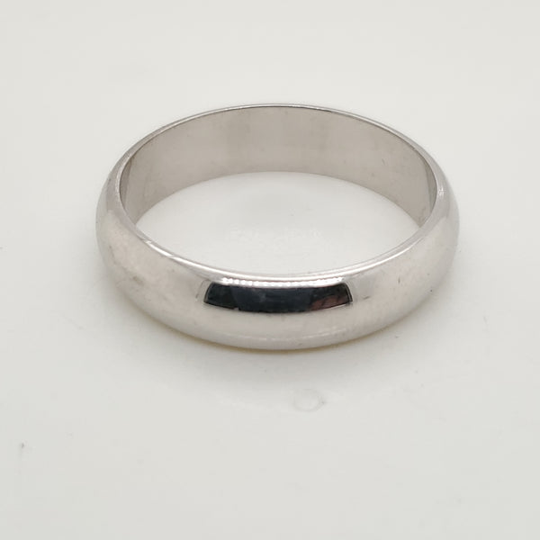 14kt White Gold Size 12 Mens Wedding Band
