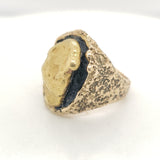 Mens Natural Gold Nugget Ring