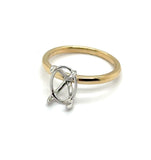 14Kt Yellow And White Gold Semi-Mount Mounting With No Stones 2.4Gr