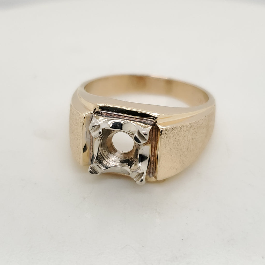 Vintage 14kt Yellow Gold Mens Ring Mounting