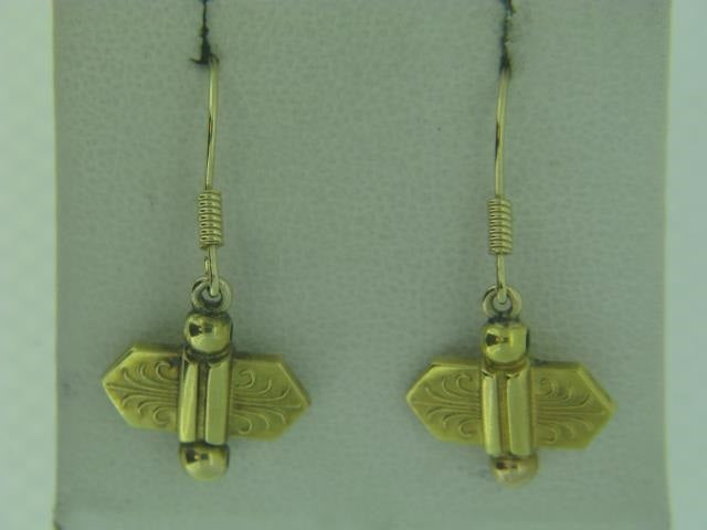 Victorian 18Kt Yellow Gold Dangle Earrings