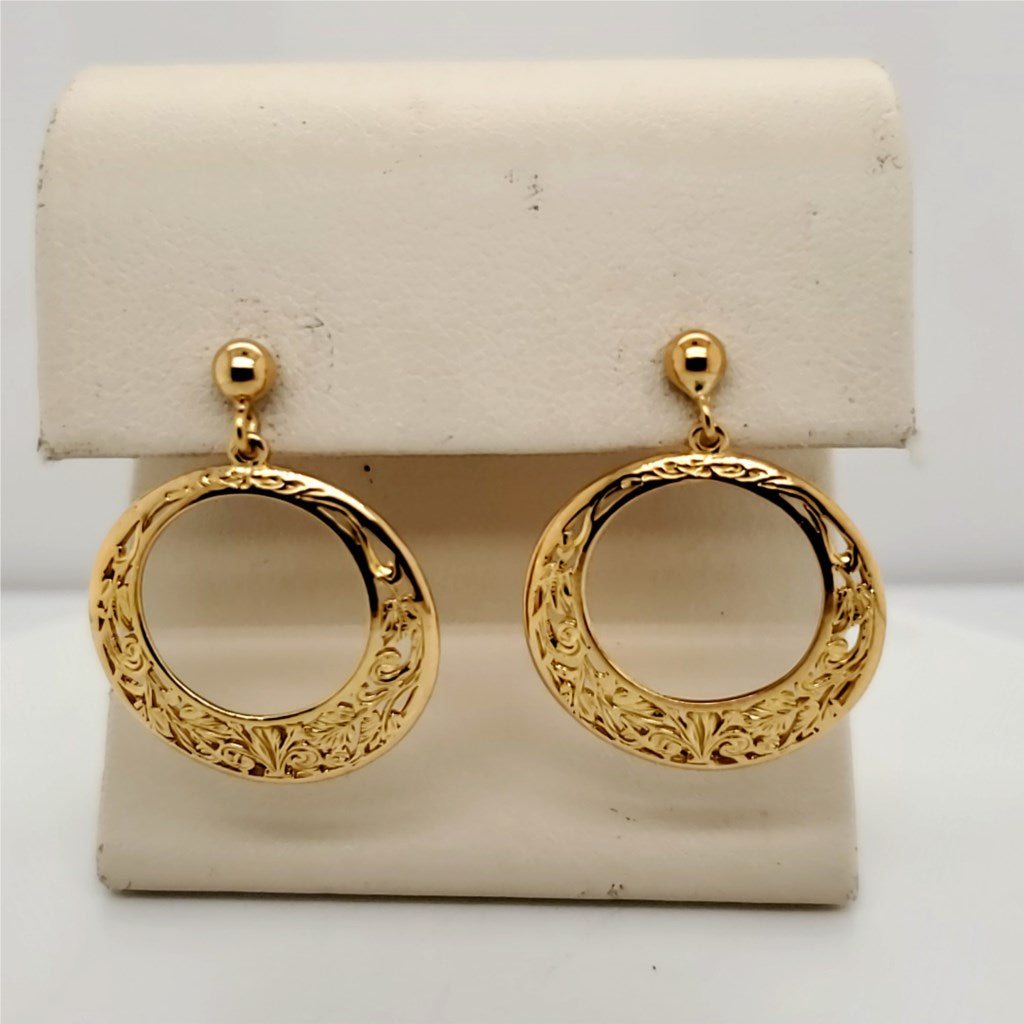 18kt Yellow Gold Filigree Earrings