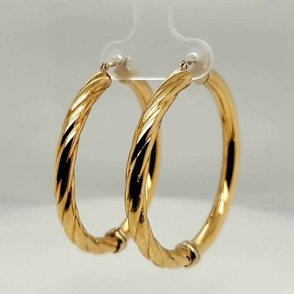 18kt Yellow Gold Hoop Earrings