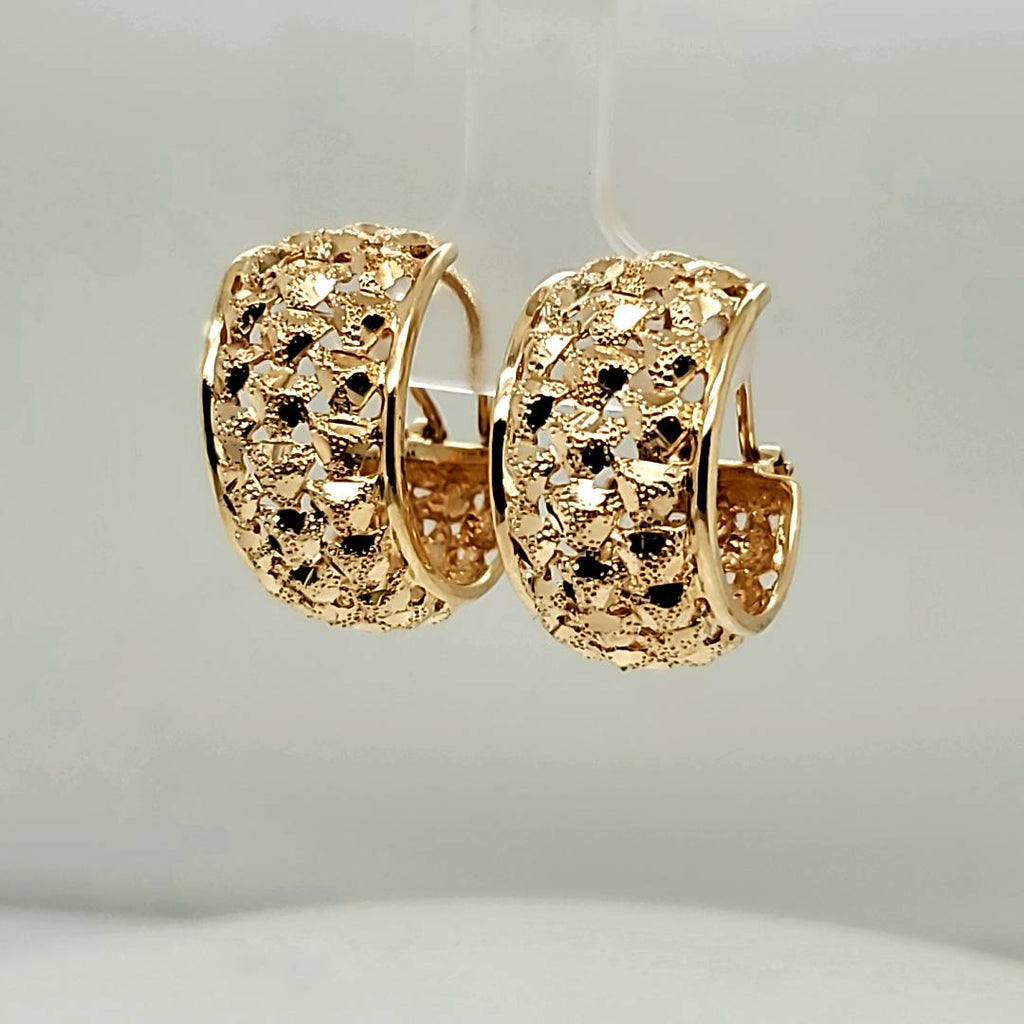 14kt Yellow Gold Half Hoop Earrings