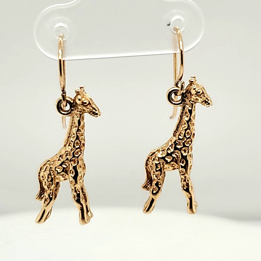 14kt Yellow Gold Giraffe Earrings