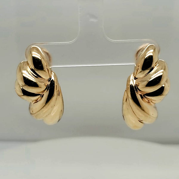 14kt Yellow Gold Sculpted Earrings