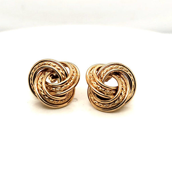 14kt Yellow Gold Love Knot Earrings