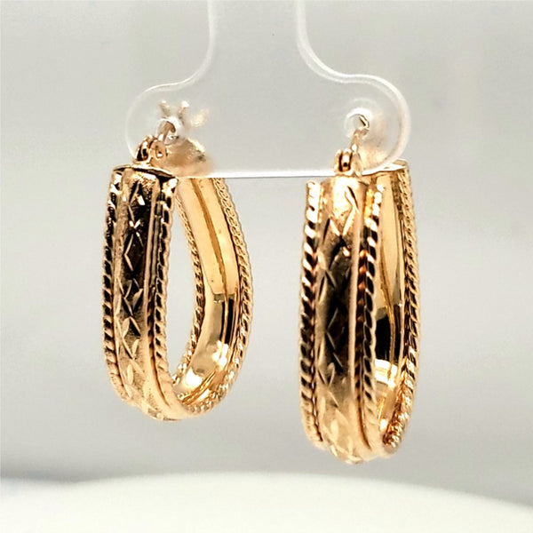 14kt Yellow Gold Hoop Earrings