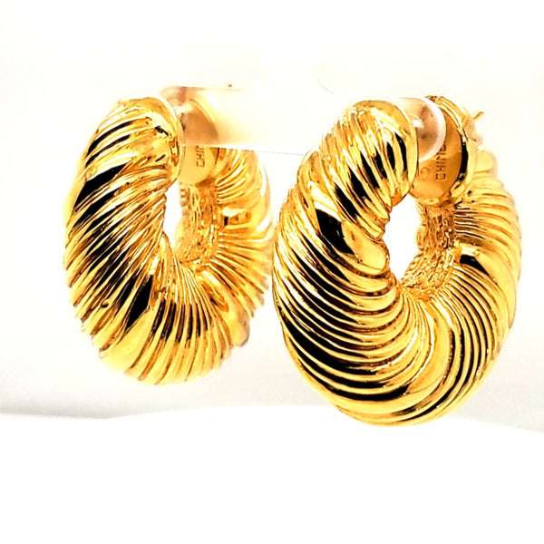 Chimento 18kt Yellow Gold Large Shrimp Hoop Earrings