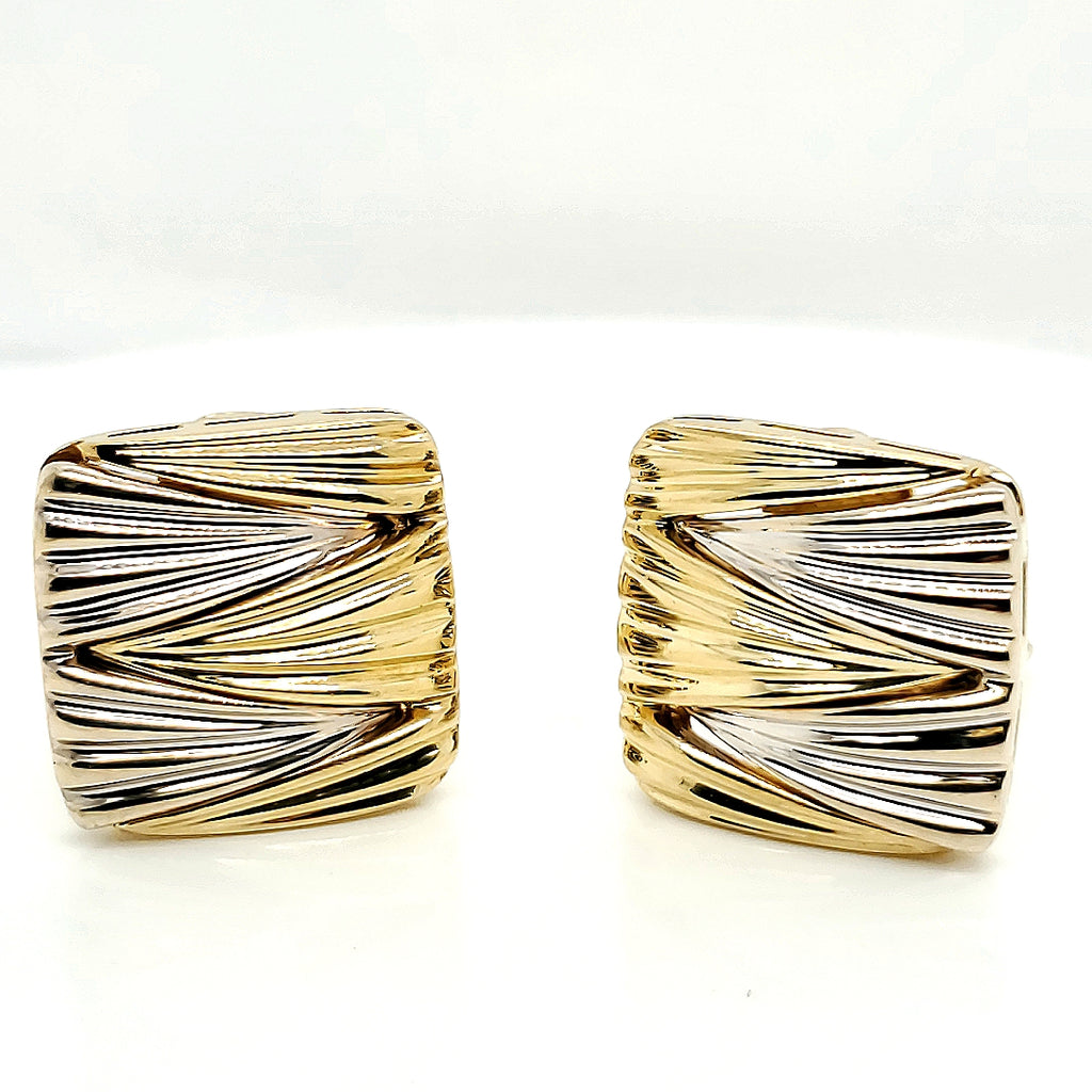 Michael Bondanza 18Kt Yellow Gold Gold & Platinum Designer Earring