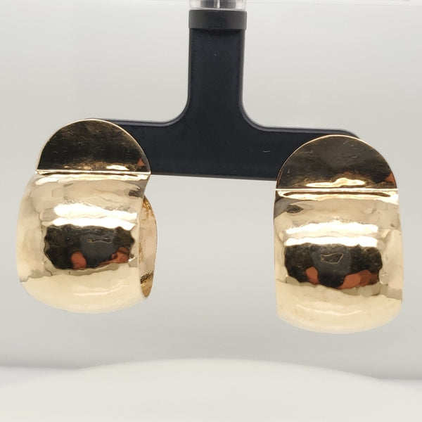 14kt Yellow Gold Wide Earrings