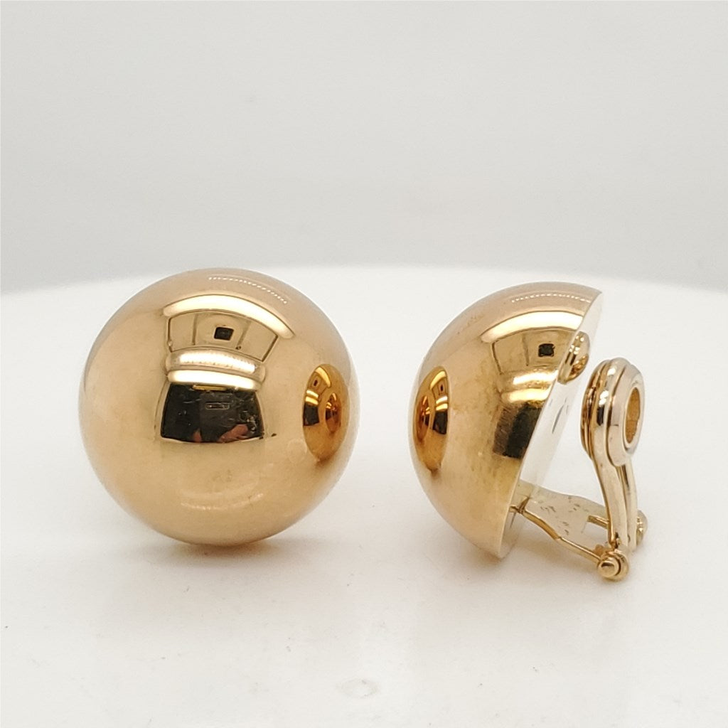 18kt Yellow Gold Clip On Earrings