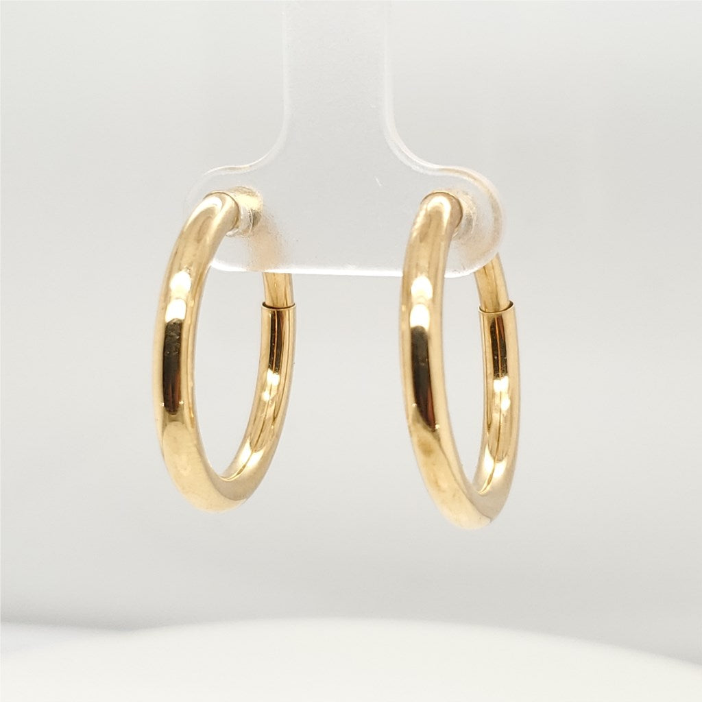 14kt Yellow Gold Postless Hoop Earrings
