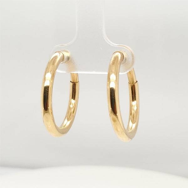 14kt Yellow Gold Postless Hoop Earrings