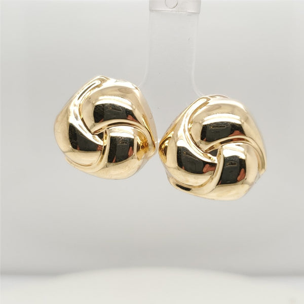 14kt Yellow Gold Love Knot Stud Earrings