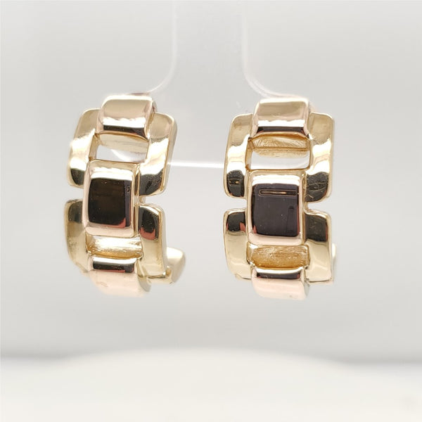 14kt Yellow and Rose Gold Hoop Earrings