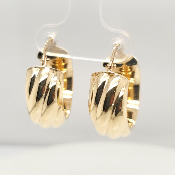 18kt Yellow Gold  Hoop Earrings