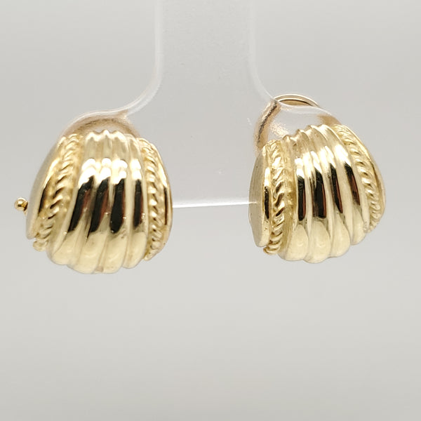 Judith Ripka 18kt Yellow Gold Huggie Earrings