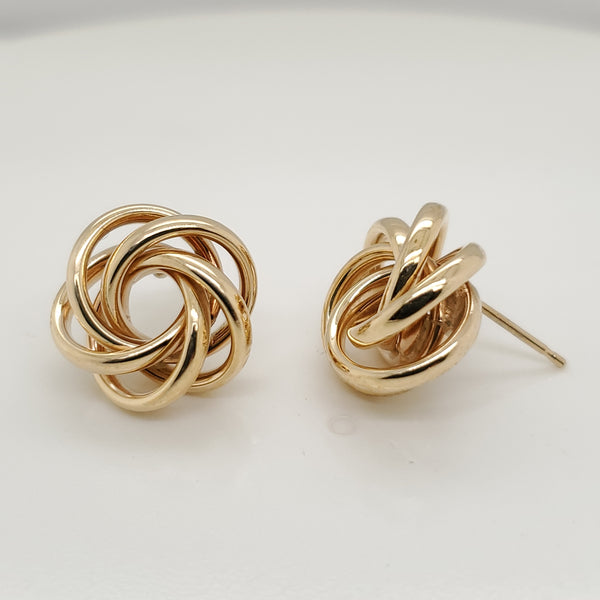 14kt Yellow Gold Love Knot Earrings
