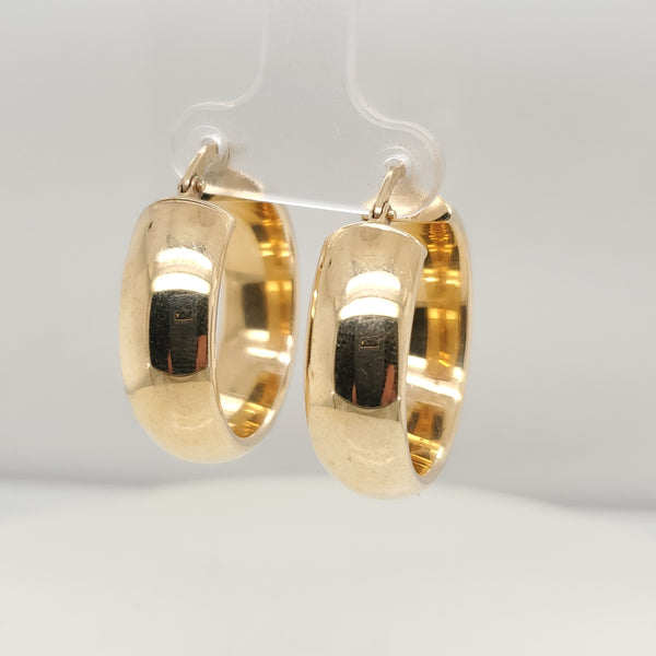 14kt Yellow Gold Wide Hoop Earrings