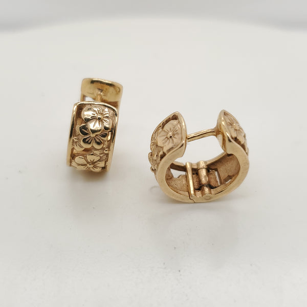 14kt Yellow Gold Hugger Earrings