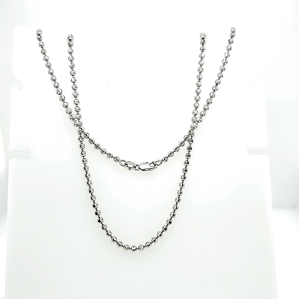 14kt white gold 16"" chain