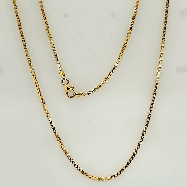 14kt Yellow Gold 24"" Rounded Box Chain