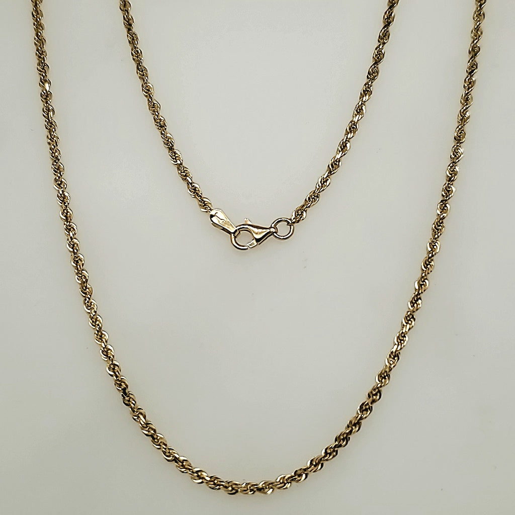 17"" 14kt Yellow Gold Rope Chain